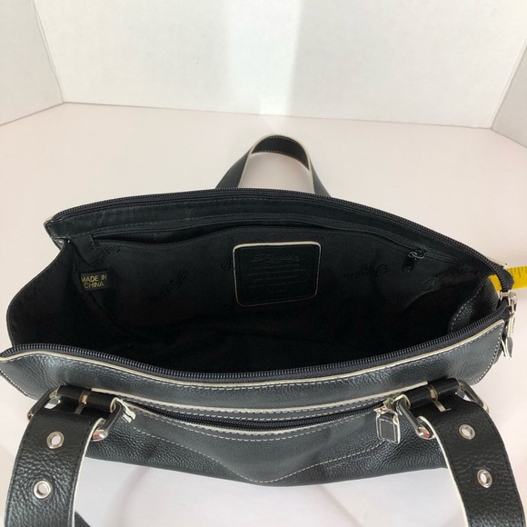 Fossil Black Pebble Leather 2 Strap Shoulder Bag - Picture 6 of 7